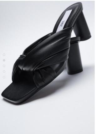Zara натуральная кожа сандали, сабо, босоножки
