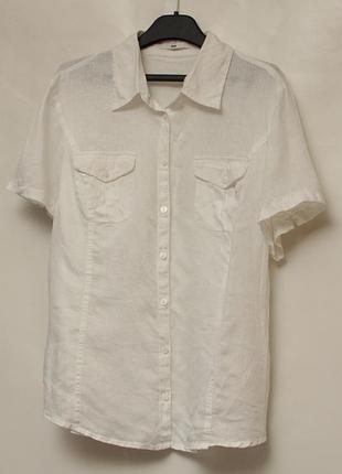 H&m рр m-l блуза из льна льняная рубашка