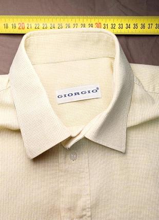 Комір 40 см сорочка  vintage georgio size 40 tw116   жовта в міленьку клітинку