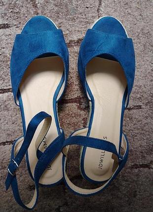 Босоножки синие