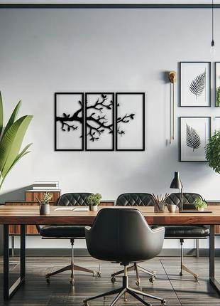 Сучасна картина на стіну, декор в кімнату "гілка вишні модульна картина", стиль лофт 30x45 см9 фото