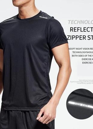 Футболка мужская спортивная, легкая футболка, футболка синтетическая мужская, футболка для тренировок, футболка для бега, футболка для спорта4 фото