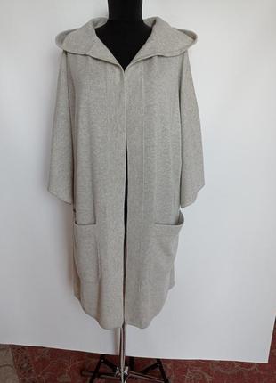 Кардиган оверсайз с капюшоном (мерино шерсть 70, кашемир 30%) lutz & patmos