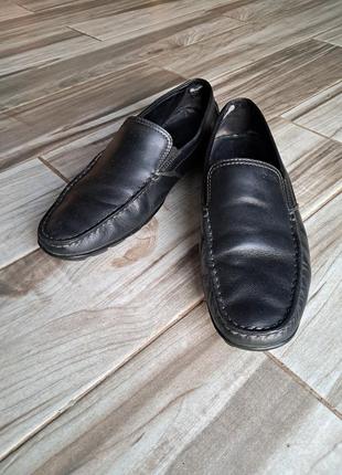 Шкіряні чоловічі макароны туфлі geox5 фото
