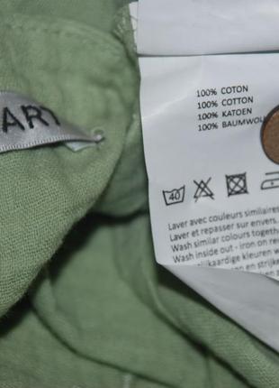 Блуза принтованая бренда damart /100% хлопок/свободный крой/мятно/зеленого цвета/9 фото