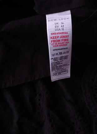 Трендовая новая черная коттоновая мини юбка от new look, прошва❤️🌿 wednesday adams, венздейгубила юбочку🖤5 фото