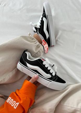 Кеды женские в стиле vans knu old skool black / white premium4 фото