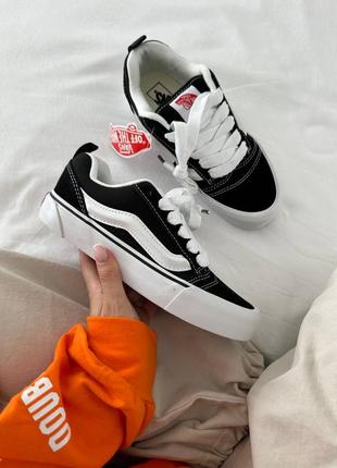 Кеды женские в стиле vans knu old skool black / white premium8 фото