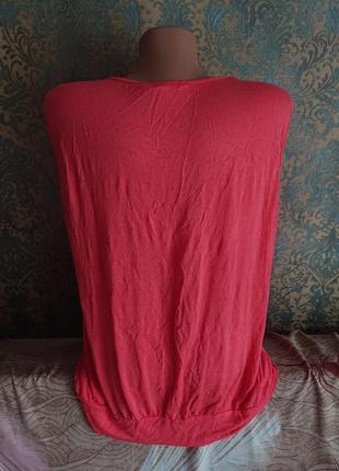 Летняя блуза майка футболка большой размер батал 50 /52 /54 блузка3 фото