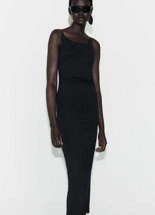 Идеальное черное платье zara xs