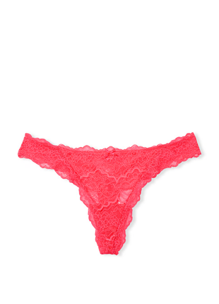 Victoria´s victorias secret виктория сикрет трусики стринги кружевные thong panty hot pink