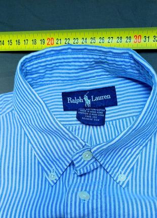 Воротник 40 см ralph lauren size 12 рубашка в белоснежном полоскании
