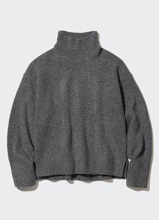 Джемпер с высоким горлом из пряжи суфле uniqlo