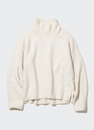 Джемпер с высоким горлом из пряжи суфле uniqlo