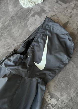 Чоловічий анорак nike на весну у сірому кольорі premium якості, стильний та зручний анорак на кожен день7 фото