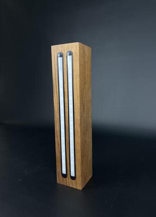 Набор настенный светильник и вазон в стиле «loft» из натуральной древесины