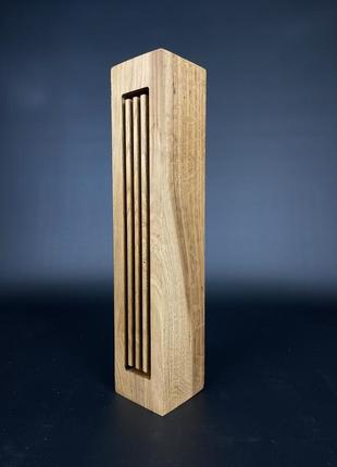 Набор настенный светильник и вазон в стиле «loft» из натуральной древесины