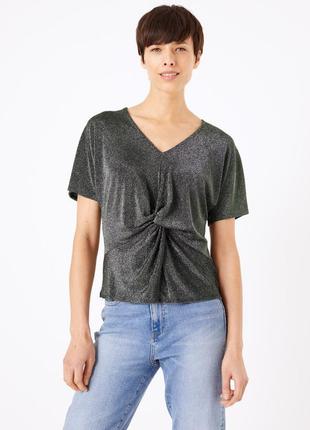 Серебристый топ marks & spencer