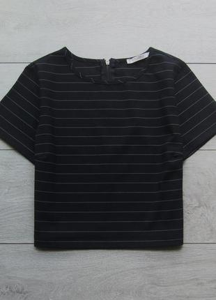 Укороченная футболка топ в полоску от pull & bear