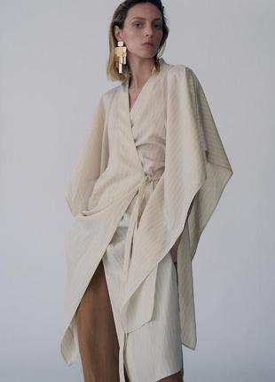 Платье-туника объемная полосатая zara new