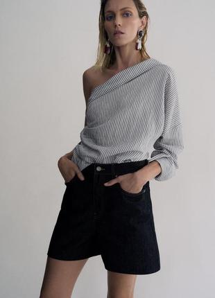 Асимметричный топ рубашка zara new