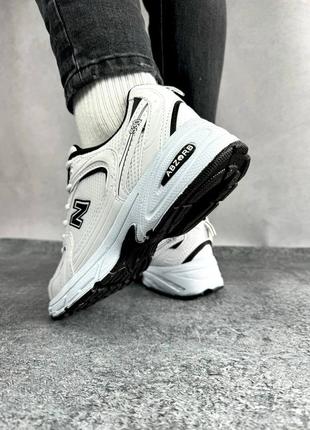 Кроссовки new balance 530 white black белые женские / мужские2 фото