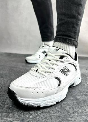 Кроссовки new balance 530 white black белые женские / мужские10 фото