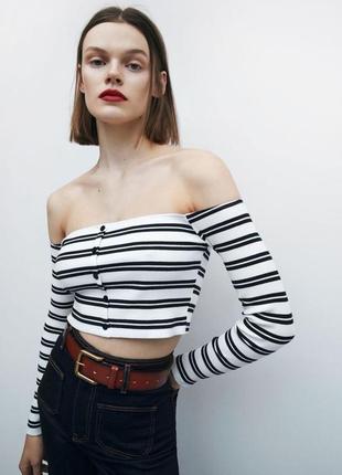 Топ zara з довгими рукавами