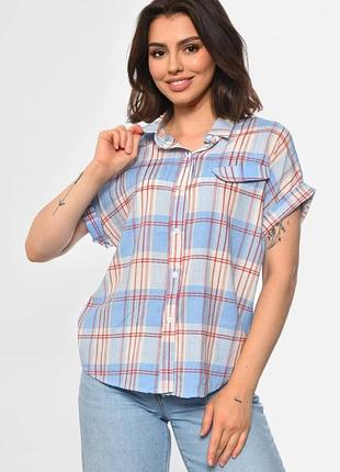 Клетчатая рубашка с коротким рукавом в клетку