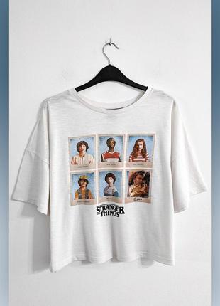 Футболка обʼємна вкорочена primark stranger things