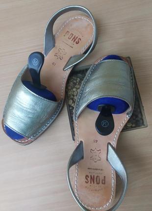 Кожаные менорки босоножки pons3 фото