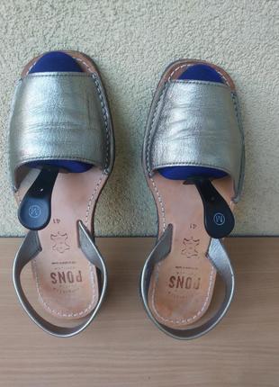 Кожаные менорки босоножки pons4 фото