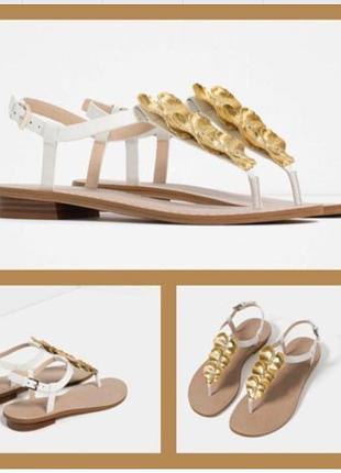 Босоножки с цветком zara