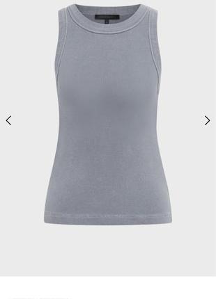 Drykorn olina оригинальная хлопковая майка в рубчик5 фото