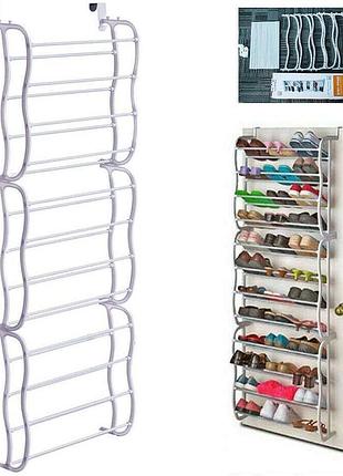 Держатель стойка для обуви – 36 пар, подвесная полка для хранения обуви shoerack