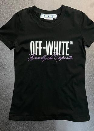 Жіноча чорна футболка off white