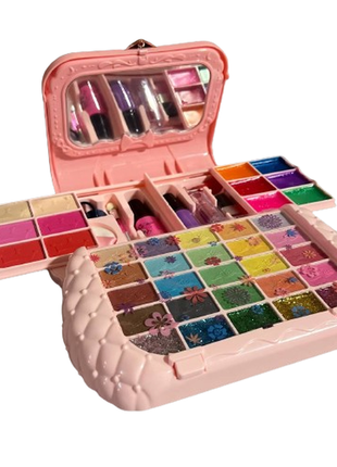 Набір дитячої косметики у сумочці з тінями помадою лаками для нігтів