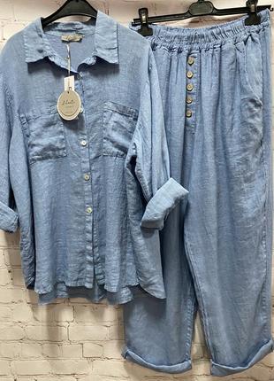 Шикарный льняной костюм zelante 🥰 италия 🇮🇹