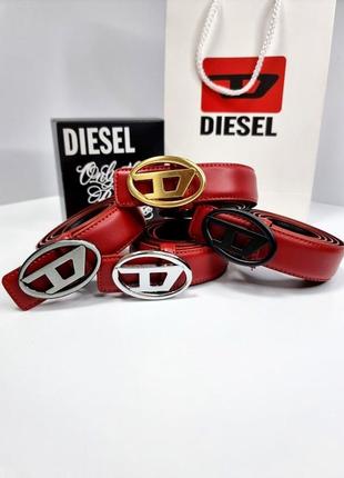 Ремень пояс женский кожаный красивый в стиле спелый diesel / ремень пояс женский кожаный в стиле diesel