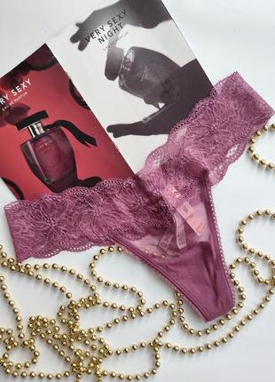 Кружевные трусики victoria’s secret s 36 стринги ажурные