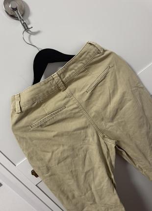 Штаны оверсайз кюлоты джинсы базовые mom широкие bershka женские бежевые песочные6 фото