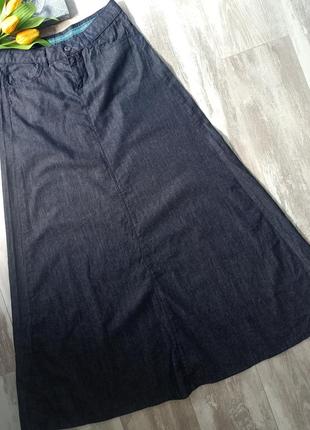 Довга джинсова сукня трапеція united colors of benetton 100% котон розмір xs/s