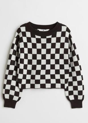 Джемпер, свитшот шахматы от h&m 11-14 лет