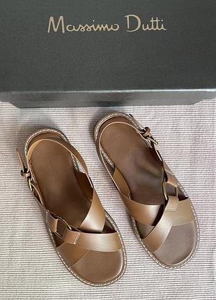Сандалии коричневые в стиле massimo dutti