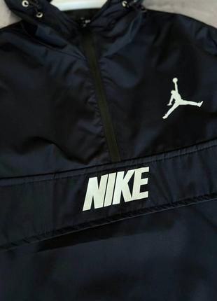 Чоловічий анорак nike на весну у синьому кольорі premium якості, стильний та зручний анорак на кожен день6 фото