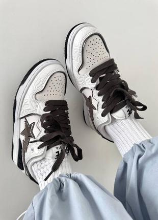 Кроссовки женские в стиле a bathing ape bape sta white bronze premium2 фото