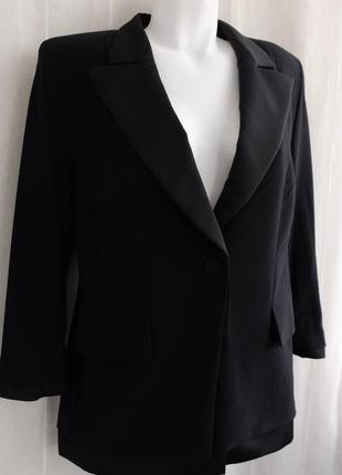 Черный пиджак из комбинированной ткани от louis feraud размер xl1 фото