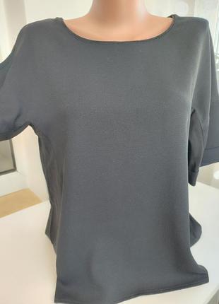 Стильная комбинированная трикотажем блузка5 фото