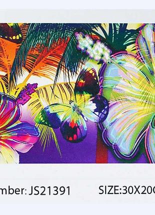 Алмазна мозаїка js 21391 (50) "tk group", 20х30 см, "чарівний світ метеликів", в коробці