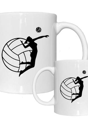 Чашка кружка волейбол. volleyball. спорт